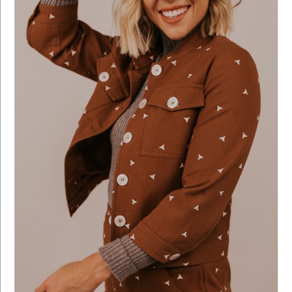 Roolee so she did embroidered jacket xxl nwt